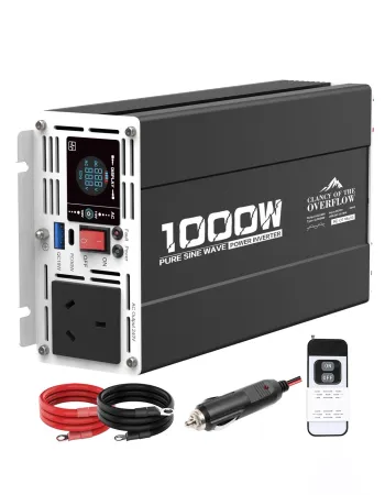Sleek black design with white print Clancy of the Overflow logo and 1000w sizing on the top. White sides. Accessories included.